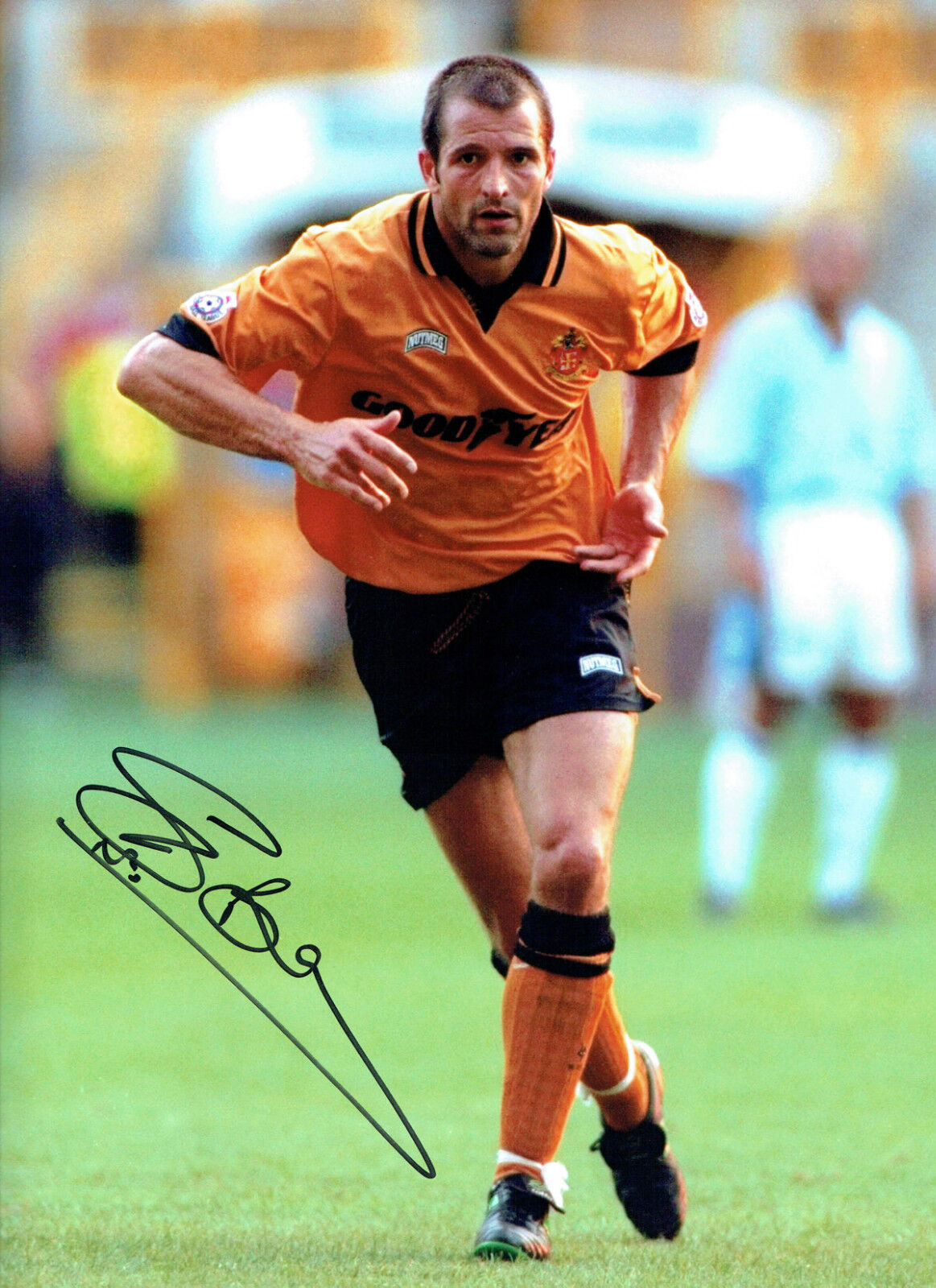 Steve BULL Football LEGEND 16x12 Signed Autograph WOLVES Photo Poster painting A AFTAL COA