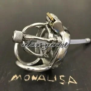 pornhint Pornhint New Stainless Steel Male Chastity Cage Device Men Metal Lock Belt Anti Off Clamp