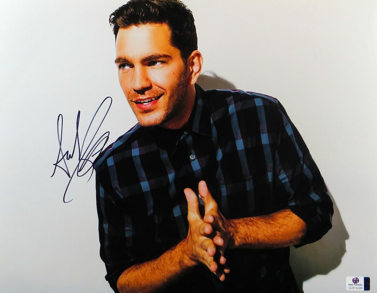 Andy Grammer Signed Autographed 11X14 Photo Poster painting Sexy Blue Plaid Shirt GV814345