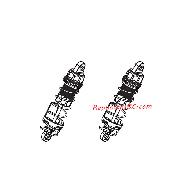 Pieza de Mejora PD Racing TK10 V3 Amortiguador Trasero Alargado PD860-032