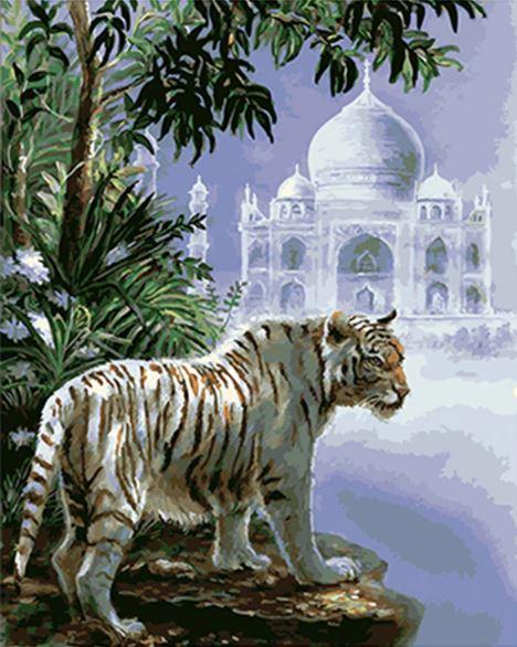

The Indian White Tiger – Paint By Numbers - 40*50CM, 501 Original