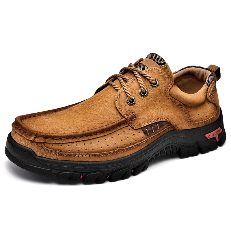 Gameglobeplanet Men Non-Slip Shoes Genuine Leather Men Flats Loafers High Quality Outdoor Men Sneakers Male Casual Shoes Plus Size 38-50