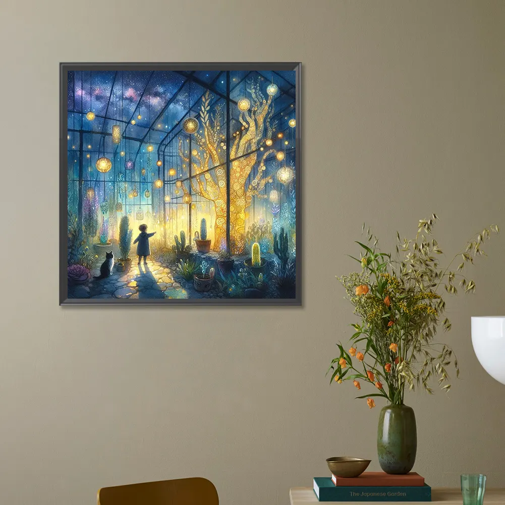Partial AB Diamond Painting - Full Round Drill - Flower Room(Canvas|45*45cm)
