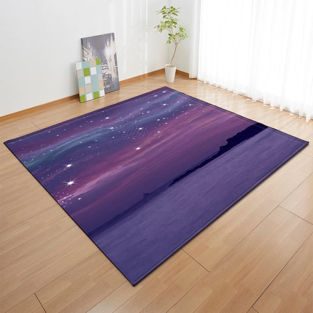 Carpets For Living Room Bedroom Decoration Bedside Mat Home Landscape Pattern Hallway Balcony Children Anti-Slip Floor Large Rug