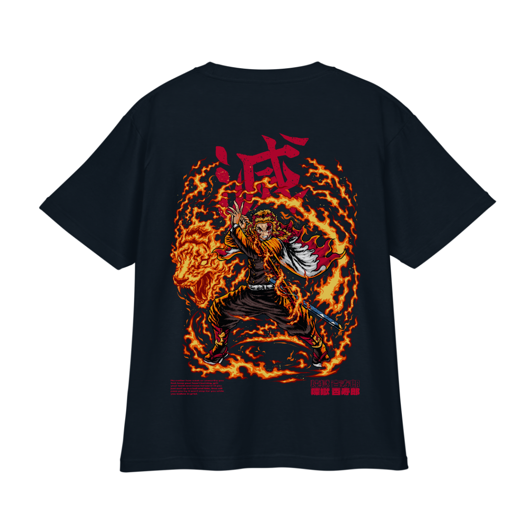 "Rengoku X Flaming Tiger - Demon Slayer" Oversize T-Shirt