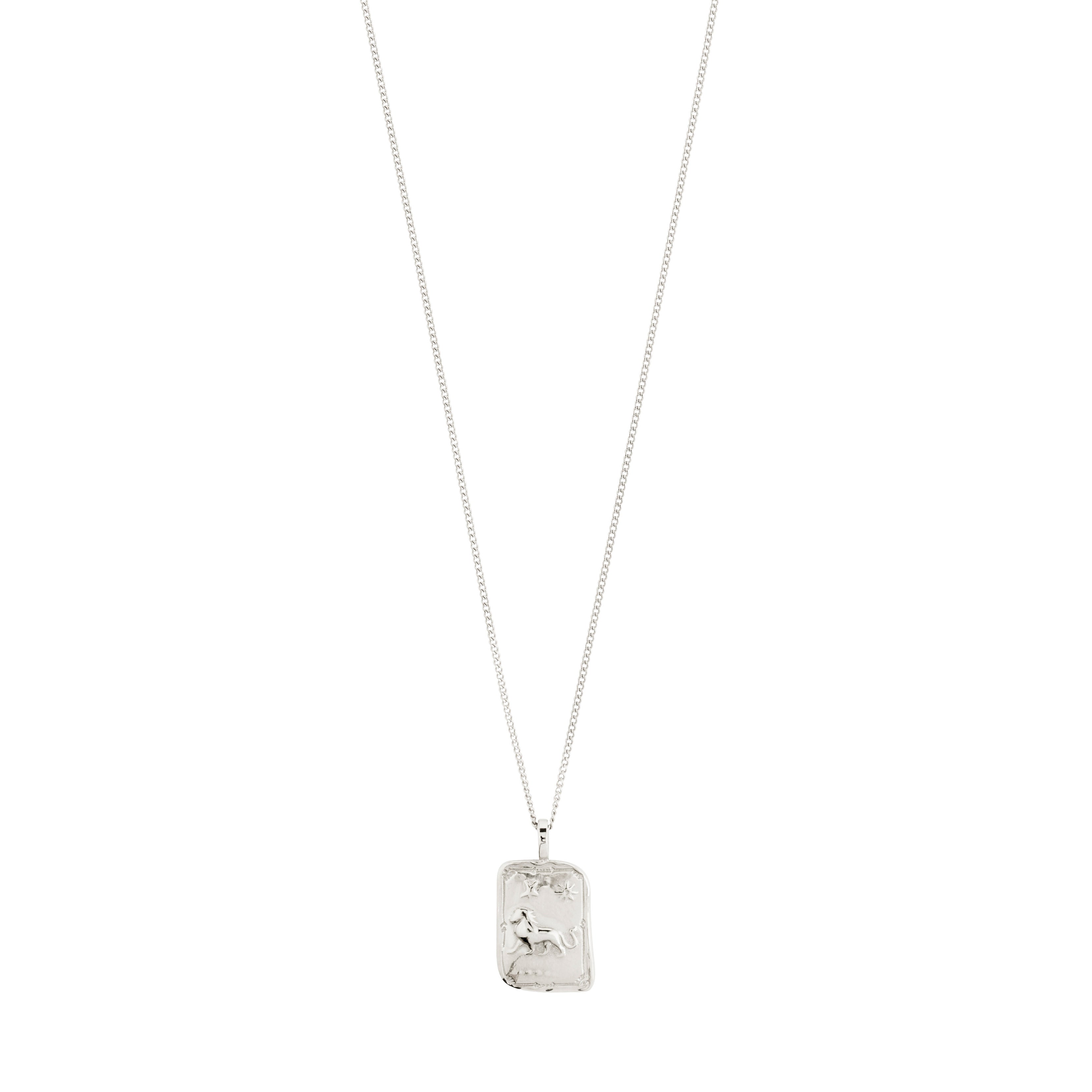 LEO Zodiac Sign necklace, silver-plated