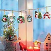 (US Local)6pcs Xmas Snowman  DIY Diamond Painting Art Pendant Wall Door Decoration