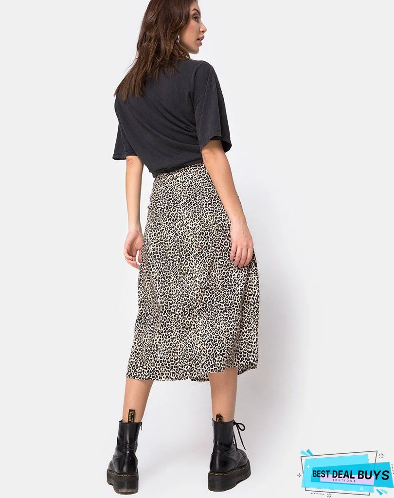 Cotton Blends Regular Fit Color Block Skirt