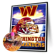 Washington Commanders Football Team - Full Round - Diamond Painting  (30*40cm)-834219