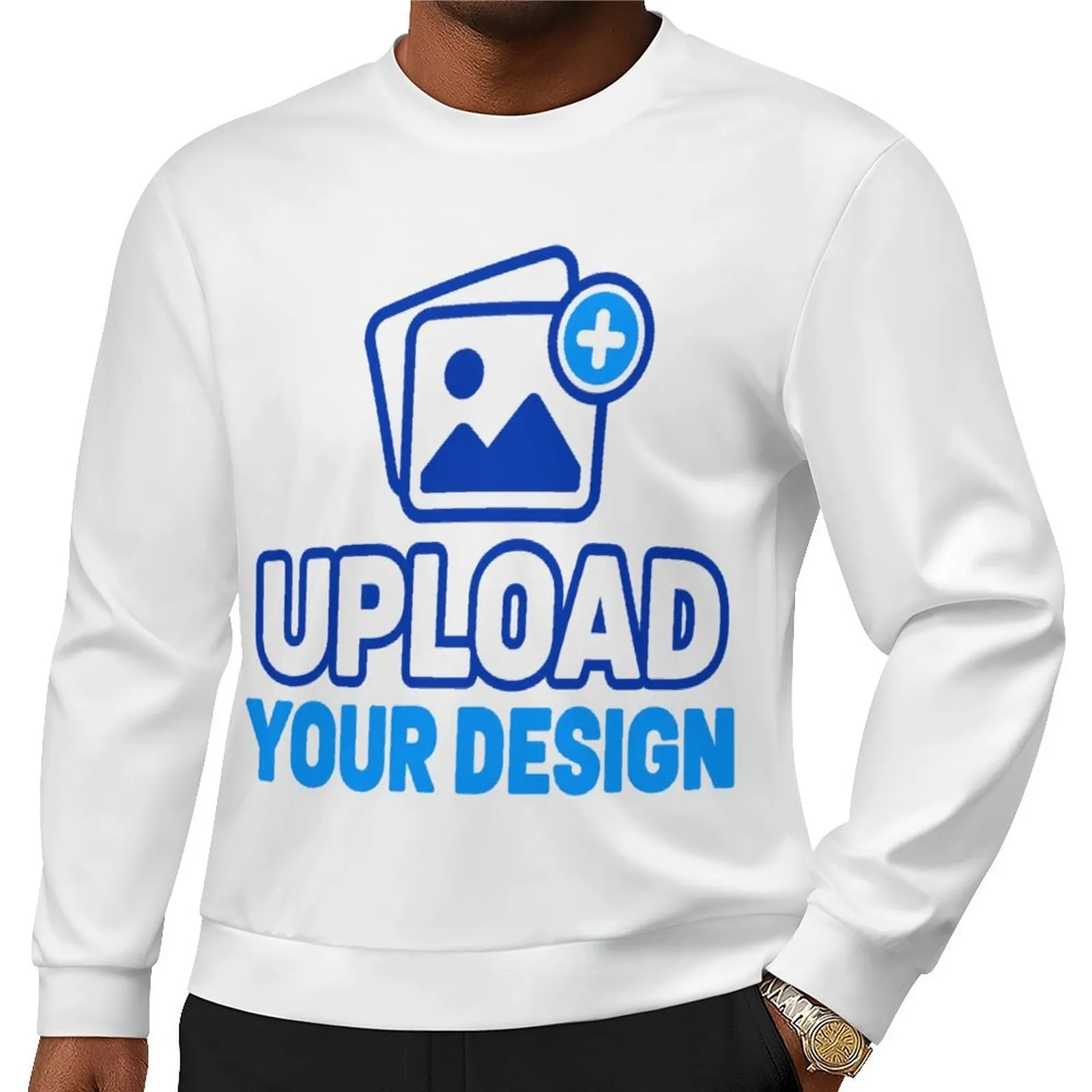 Men's Long-sleeve hooded sweatshirt custom product view 8