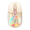 Reactor Bluetooth Transparent Rechargeable Dual - Mode RGB Ergonomic Bluetooth Mouse