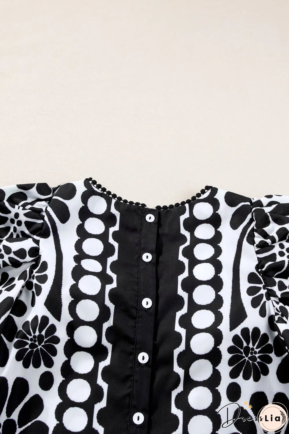 Printed Round Neck Half Sleeve Blouse