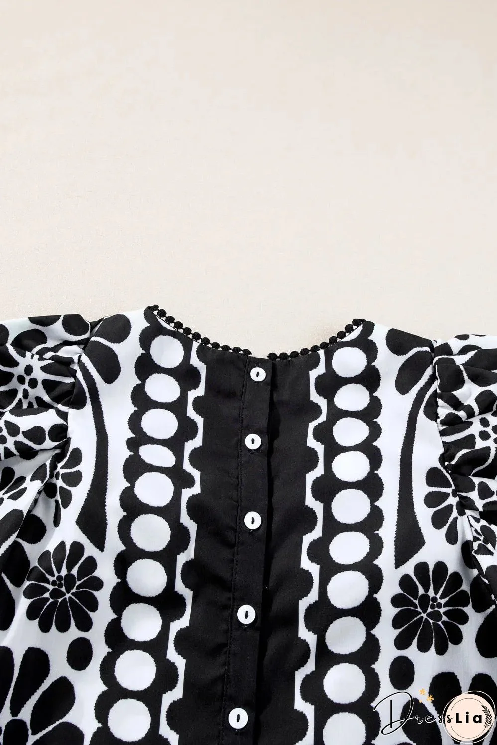Printed Round Neck Half Sleeve Blouse