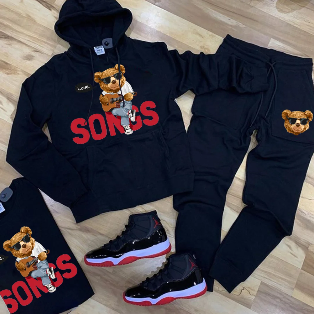 Sing Songs Bear Long Sleeve Crew Neck Sweater