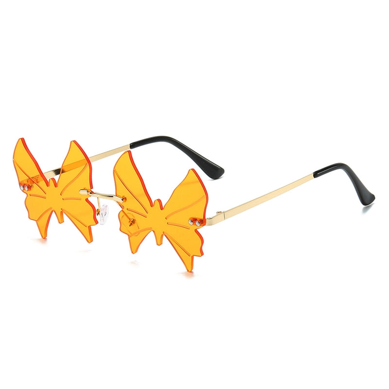 Hip-Hop Butterfly Pc Butterfly Frame Frameless Glasses