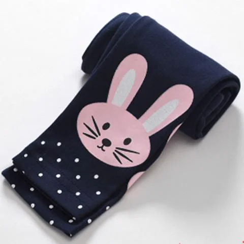 Spring Girls Leggings Cotton Trousers Fille Kids Pants Girls Pants Skinny Print Cartoon Pattern Children Leggings Trousers