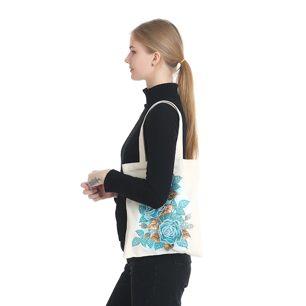 DIY Diamond Painting Eco-Friendly Canvas Bag - Flower