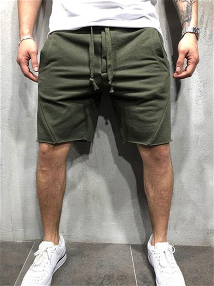 Men's Sweat Shorts Bermuda Shorts Drawstring Elastic Waist Letter Breathable Sports Short Daily Beach Cotton Sporty Casual Black White Micro-elastic