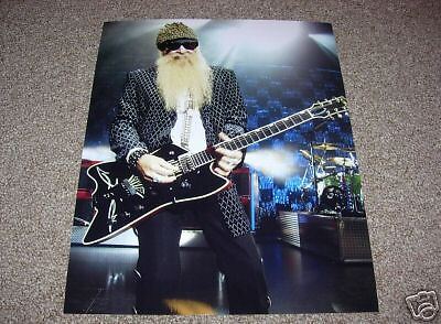 Billy Gibbons ZZ Top 11x14 COOL Live Guitar Photo Poster painting #6