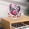(US Only)2D Flat Print Acrylic Flower Chicken DIY 5D DIY Diamond Art Tabletop Decorations