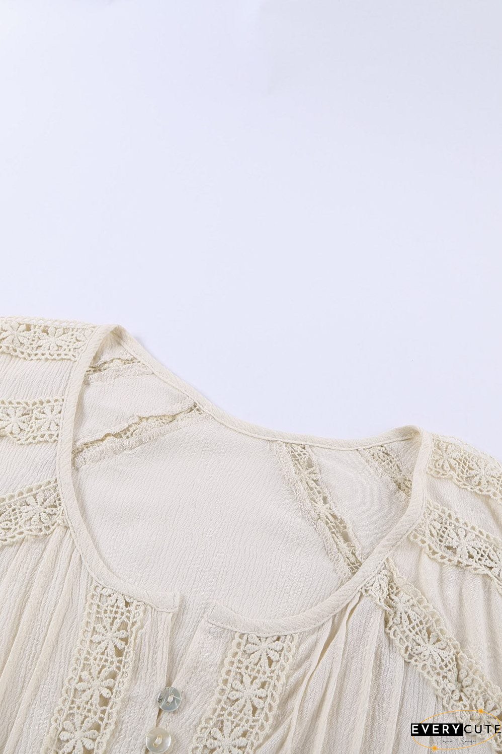 White Eyelet Jumpsuit with Pockets