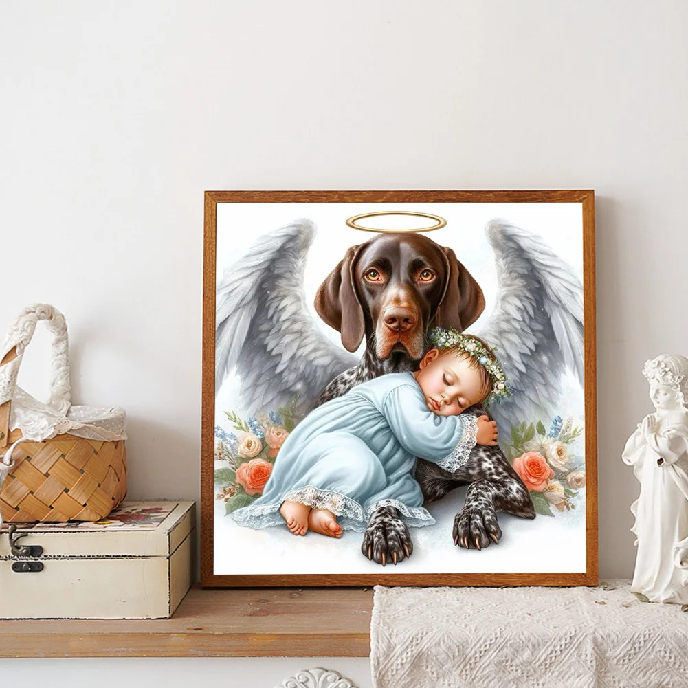 Diamond Painting - Full Round Drill - Angel Child(Canvas|40*40cm)