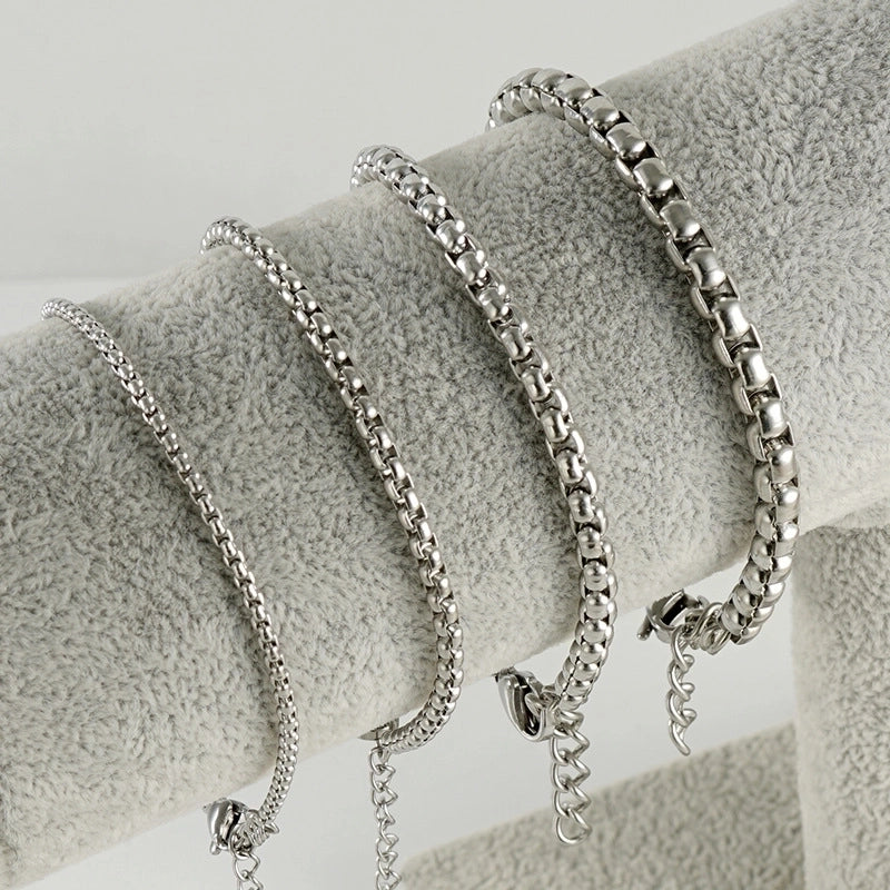 Fashion Geometric 304 Stainless Steel Titanium Steel 18K Gold Plated Bracelets In Bulk