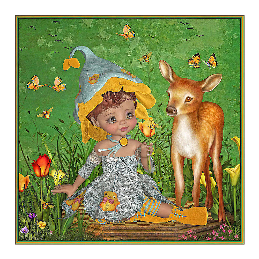 

Fairy Girl - Round Drill Diamond Painting - 35*35CM, 501 Original
