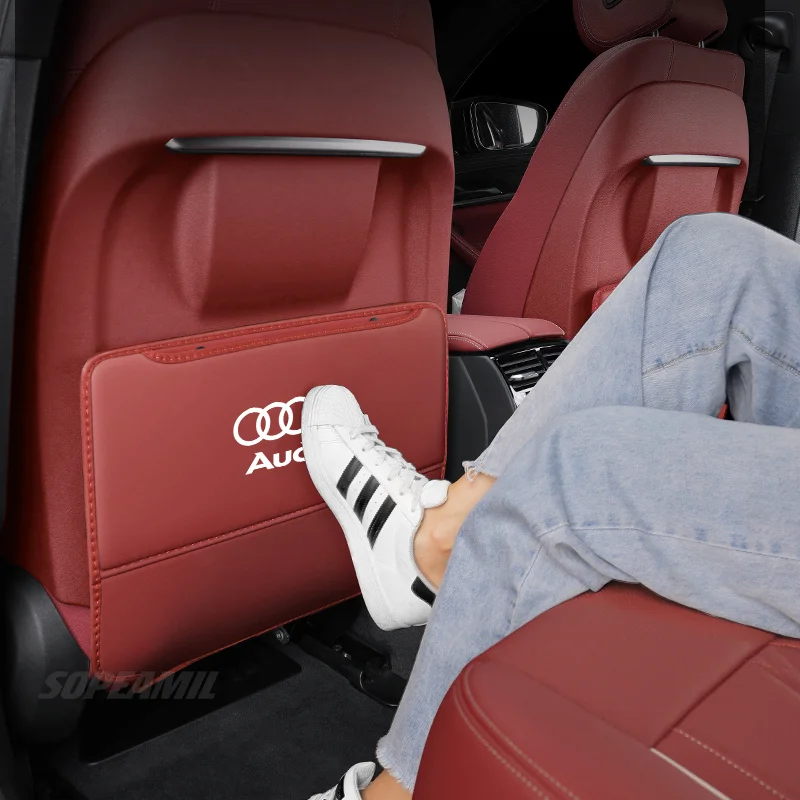  Car Seat Back Storage Bag Rear Backrest Protection Anti-kick Pad