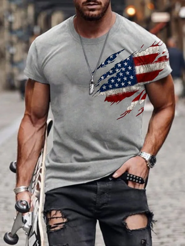 Men's Casual Print Short Sleeve T-Shirt