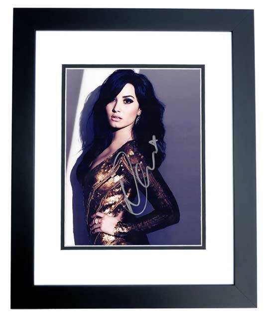 Demi Lovato Signed - Autographed Sexy Singer - Actress 8x10 Photo Poster painting Custom FRAMED