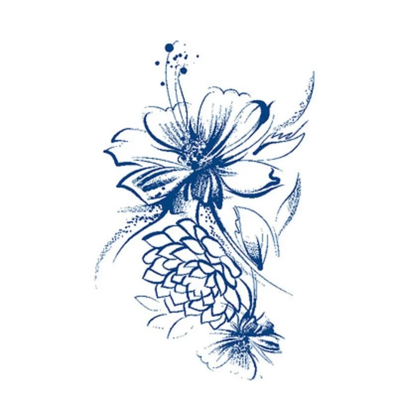 1PC Waist Sexy Body Art Ink Juice Flower Lion Flash Tattoos Lasting Waterproof Temporary Tattoo Sticker For Men Women Fake Tatoo