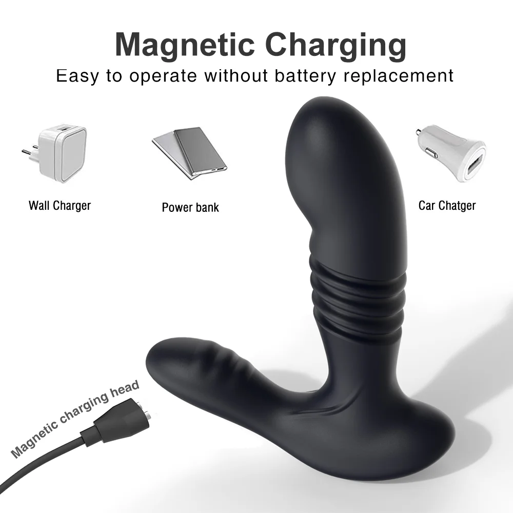 Men's Retractable Prostate Anal Plug G-point Stick Vibrator