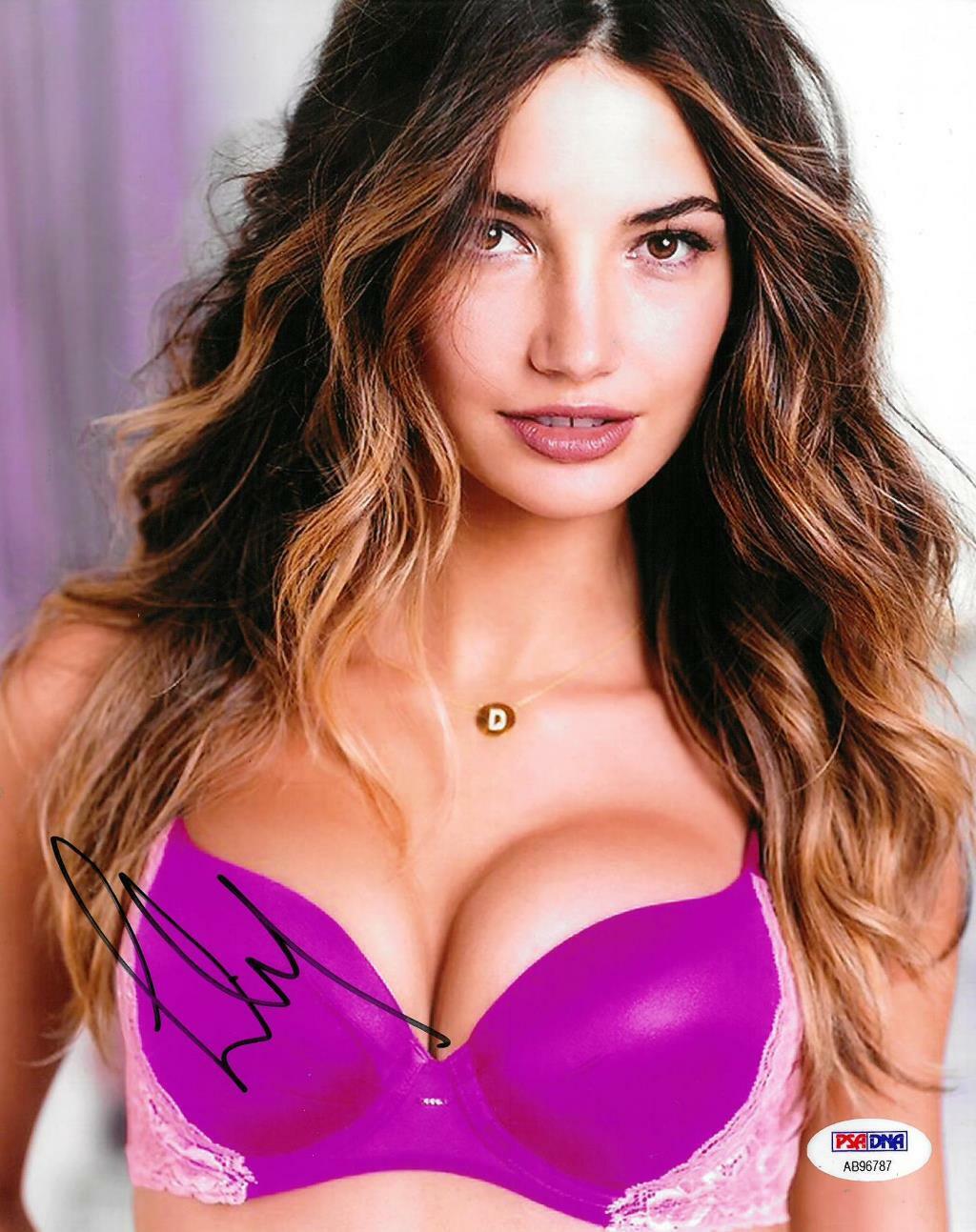 Lily Aldridge Signed Sexy Authentic Autographed 8x10 Photo Poster painting PSA/DNA #AB96787