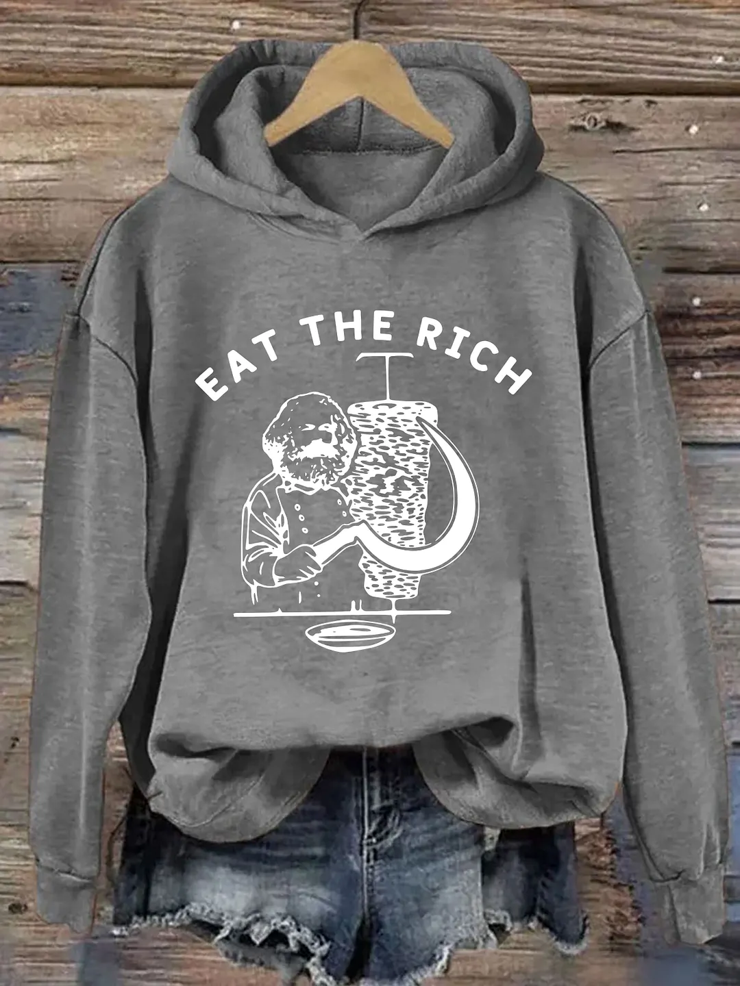 Eat The Rich Karl Marx Doner Kebab Hoodie