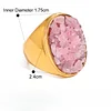 Chic Natural Stones Golden Rings