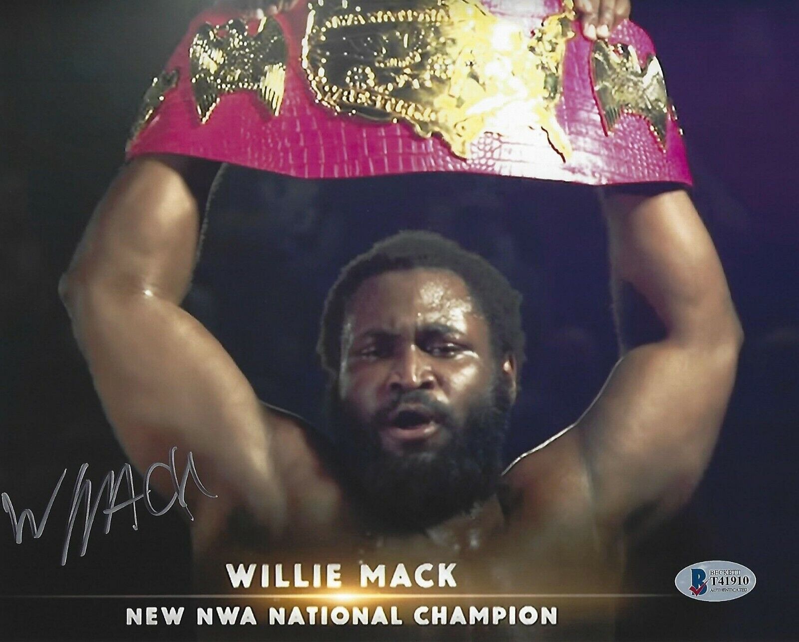 Willie Mack Signed 8x10 Photo Poster painting BAS Beckett COA NWA Belt Impact Lucha Underground