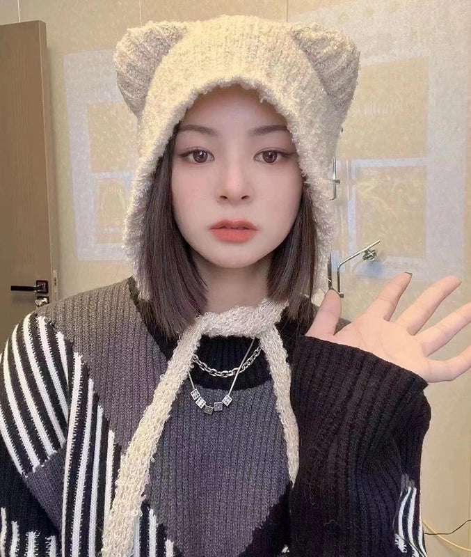 Women’s Vacation Solid Color Eaveless Wool Cap