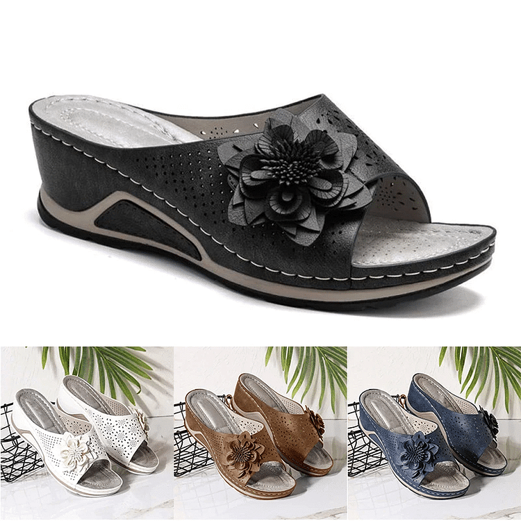 Leather Soft Footbed Orthopedic Arch-Support Sandals