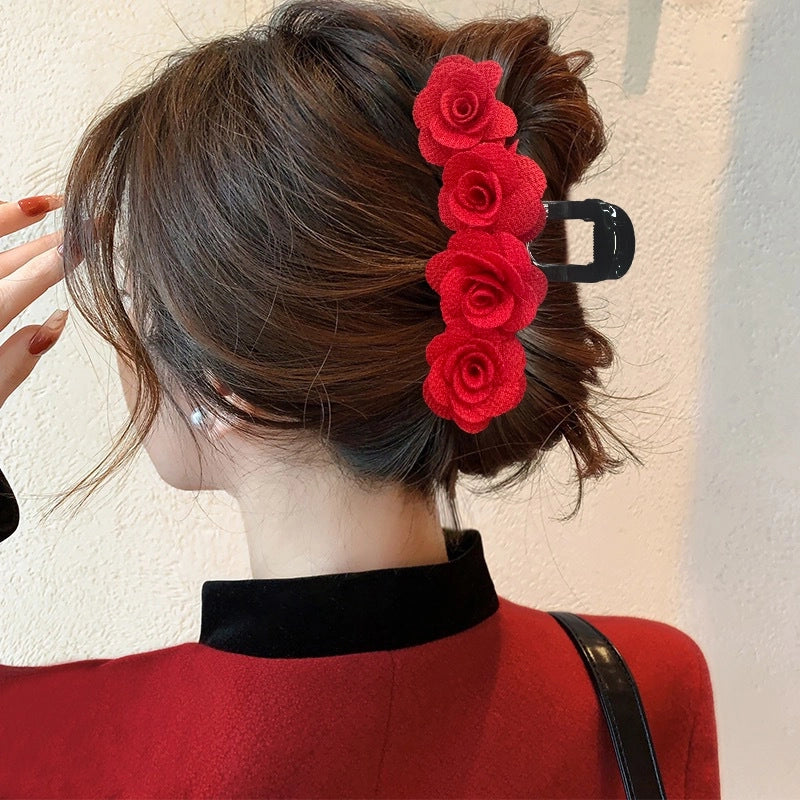 Sweet Women’s Rose Plastic Hair Claws