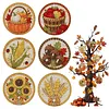 6 pi&egrave;ces de peinture en diamant DIY de Thanksgiving, d&eacute;corations, d&eacute;corations en acrylique, pendentifs d&eacute;coratifs