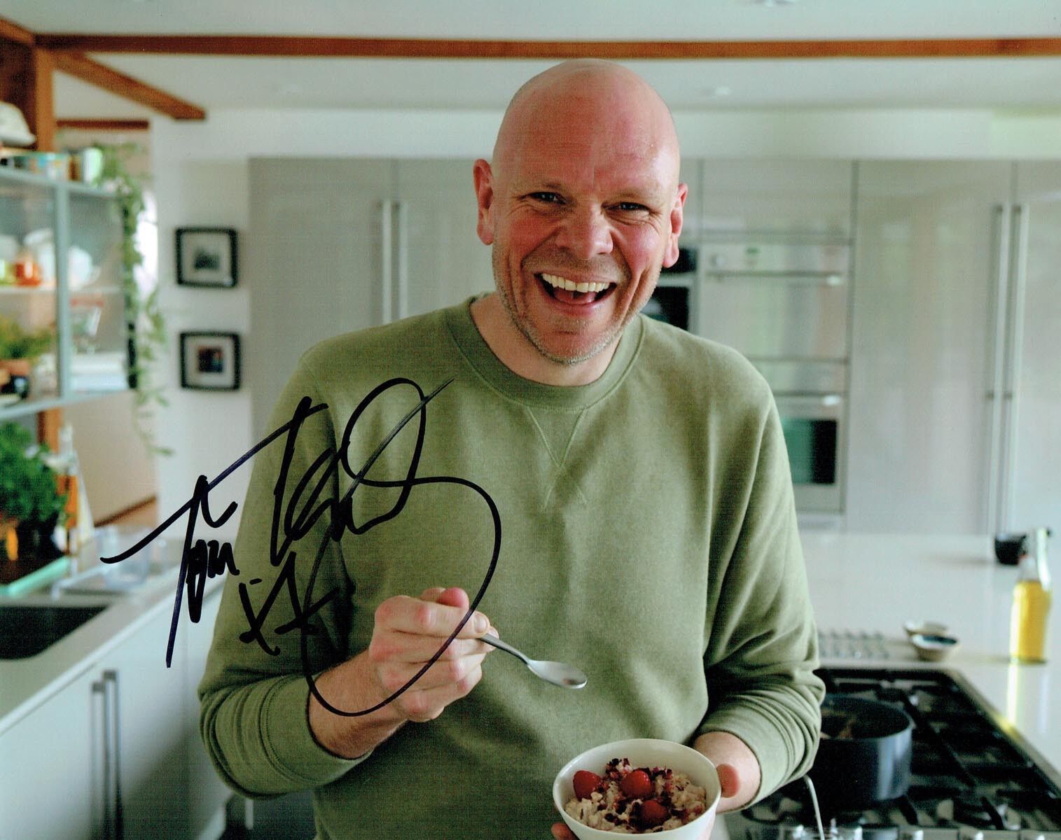 Tom KERRIDGE TV Celebrity Chef SIGNED Autograph 10x8 Photo Poster painting 2 AFTAL COA