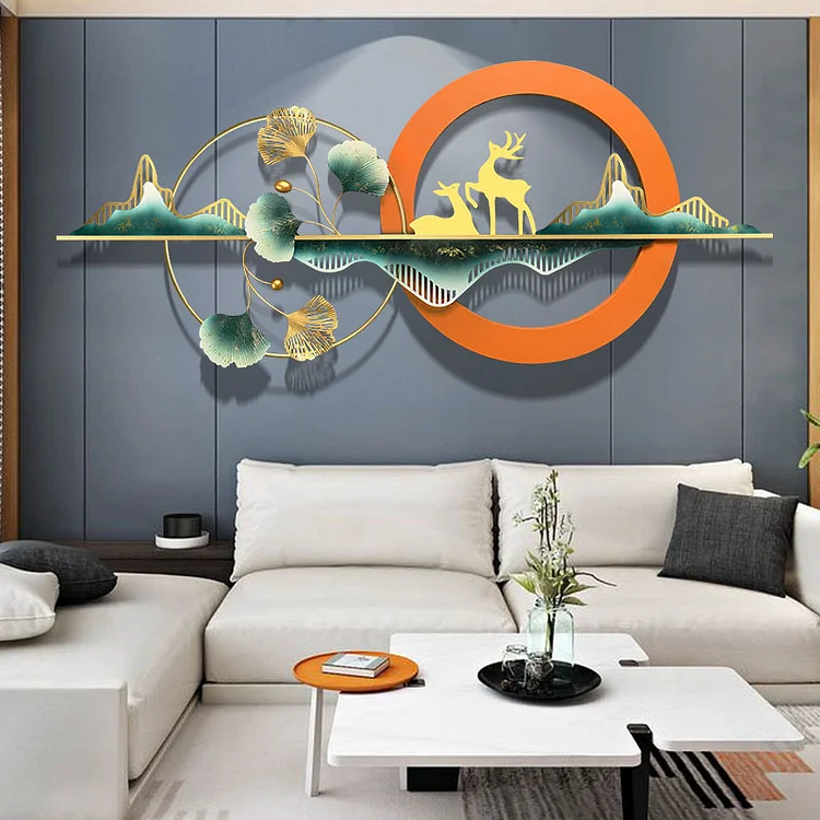 Homemys Simple Modern Metal Cloud Cotton Home Wall Decor Art