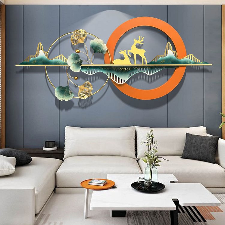 Homemys Simple Modern Metal Cloud Cotton Home Wall Decor Art