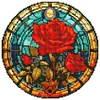 Diamonds Painting Stained Glass Rose Stickers Home Decor