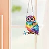 2Pcs Diamond Painting Owl Diamond Art Pendant Wall Decor