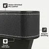 PU Leather Car Seat Organizer with Cup Holders 2 Hooks Auto Console Side Storage Box Universal Fit for Phone Sunglasses Accessories (Black 1Set)
