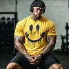 Men's Barbell Smile Design Casual T-shirt by Inlyline