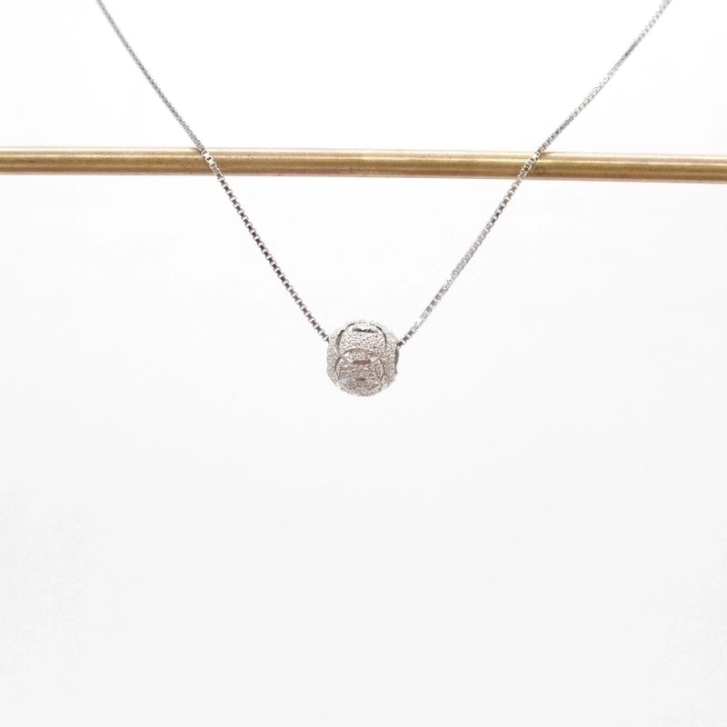 925 Sterling Silver Plating Round Pendant Necklace