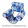 PVC Inflatable Floating Loungers with 3 Airbags Stylish Leaf Print Pool Lounger Stitch Reinforcement Maple Pattern Floating Recliner for Pool Beach Summer Water Play